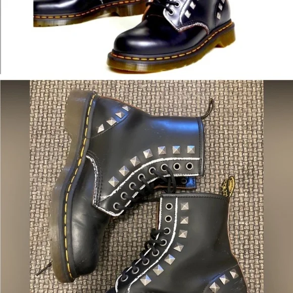 Dr. Martens 1460 Stud Leather Core Appliqué Lace Up boots - Picture 10 of 12